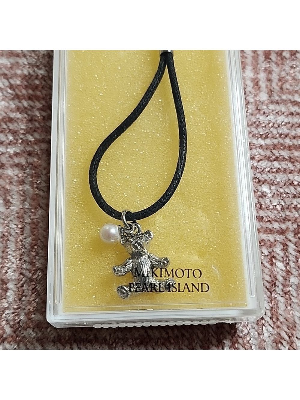 Mikimoto International Charm teddy bear with pearl